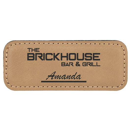 Small Leatherette Name Badge