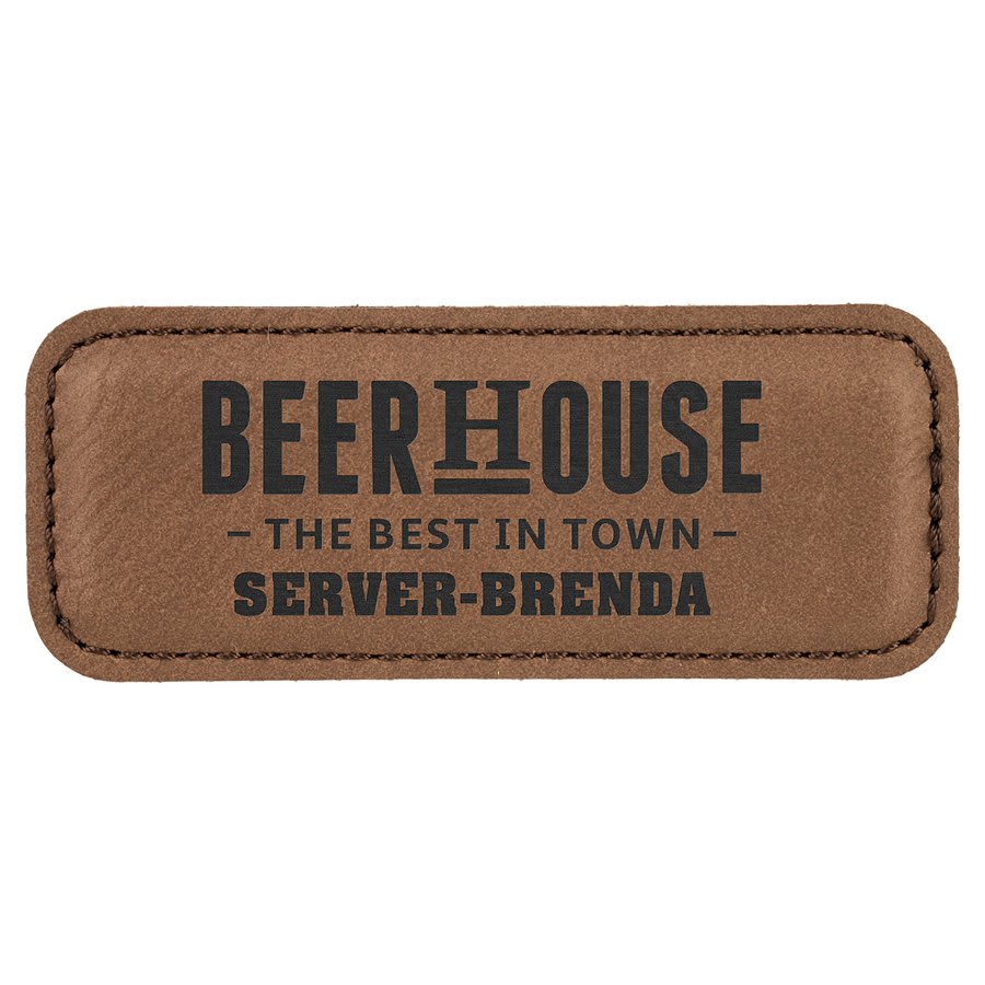 Small Leatherette Name Badge