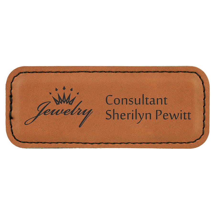 Small Leatherette Name Badge