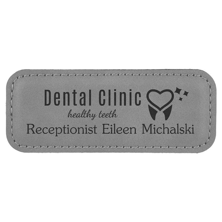 Small Leatherette Name Badge