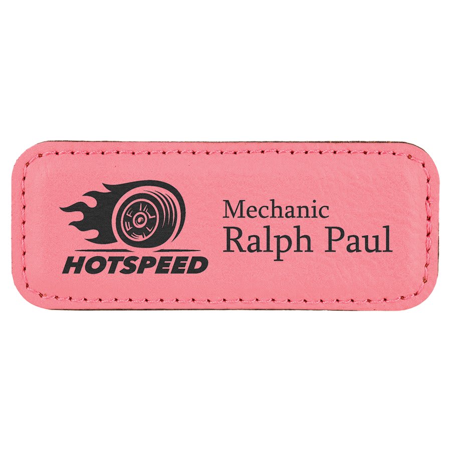 Small Leatherette Name Badge