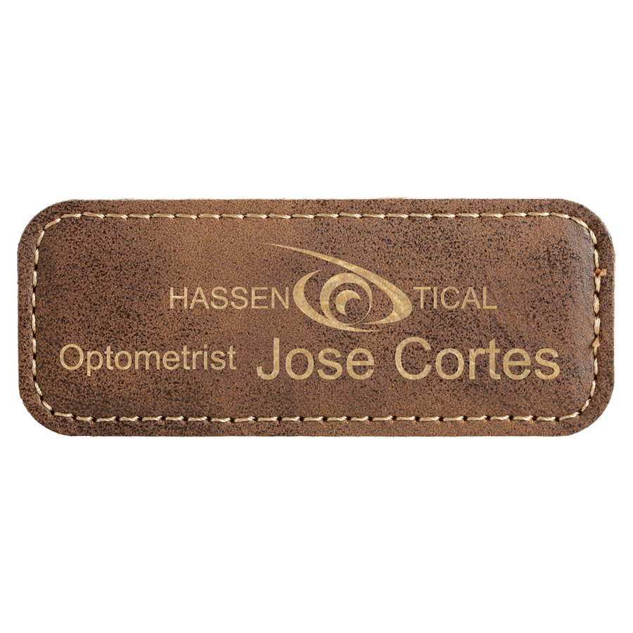 Small Leatherette Name Badge
