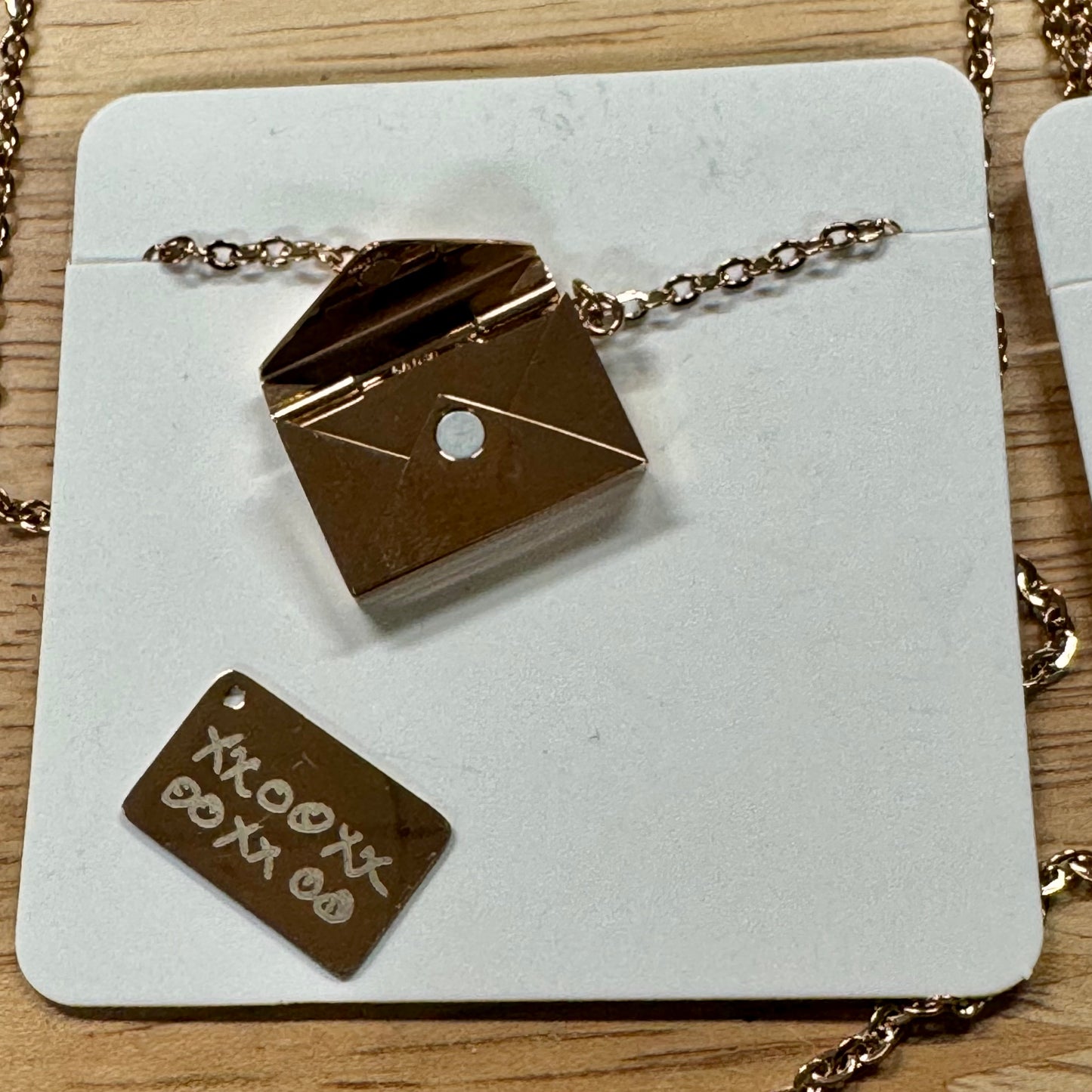 Stainless Steel Envelope Necklace