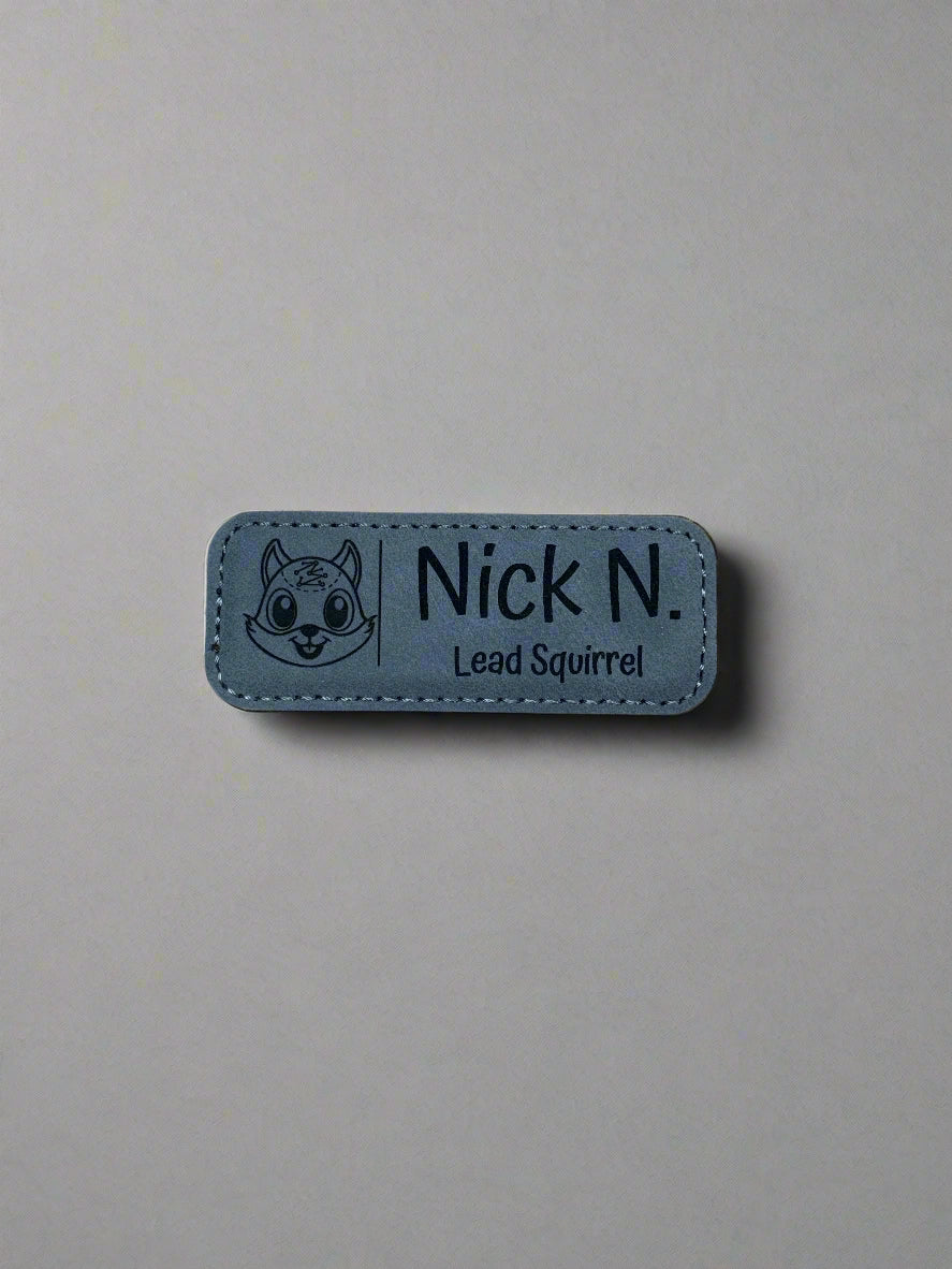 Small Leatherette Name Badge