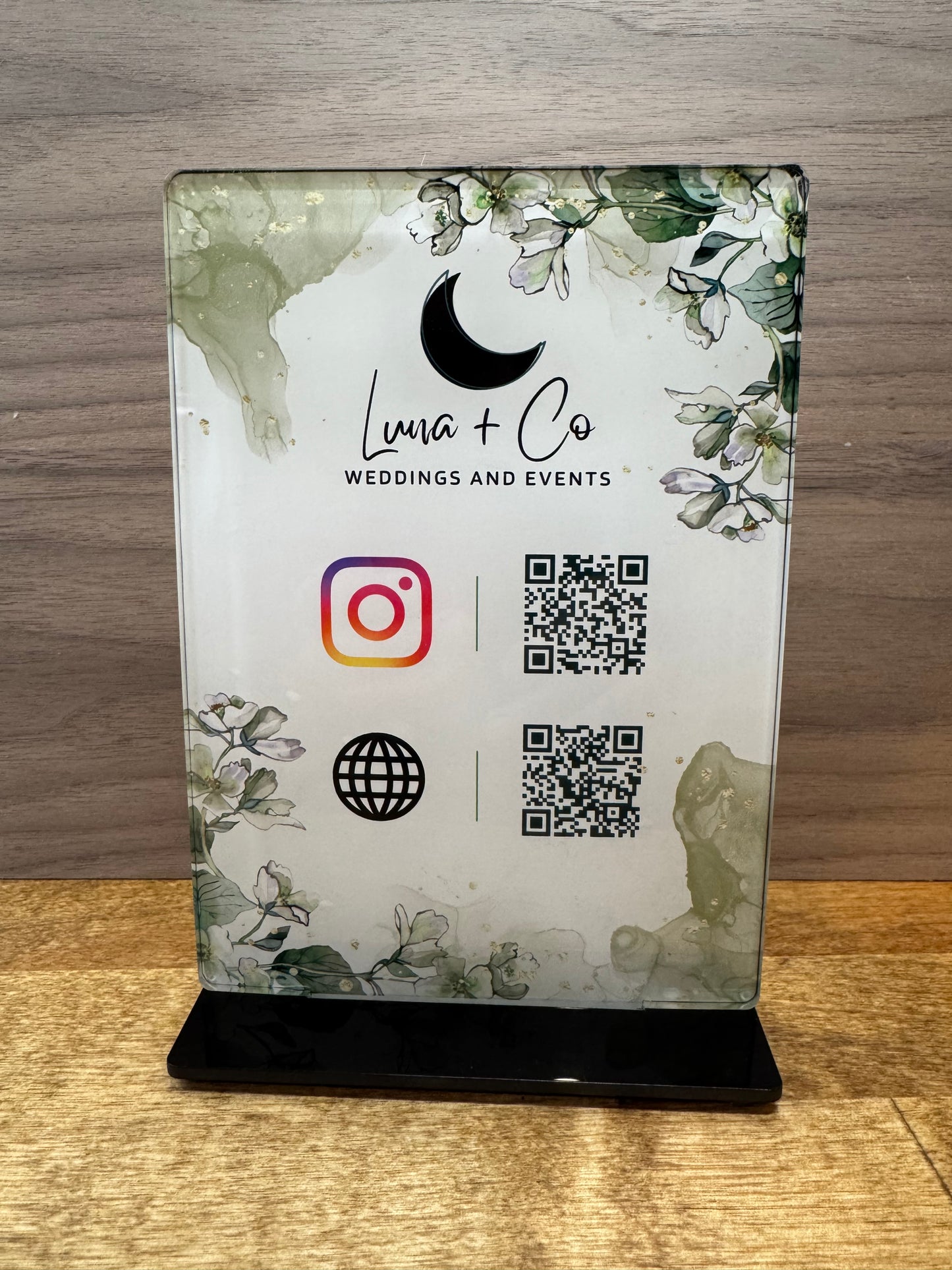 Custom Acrylic Table Sign