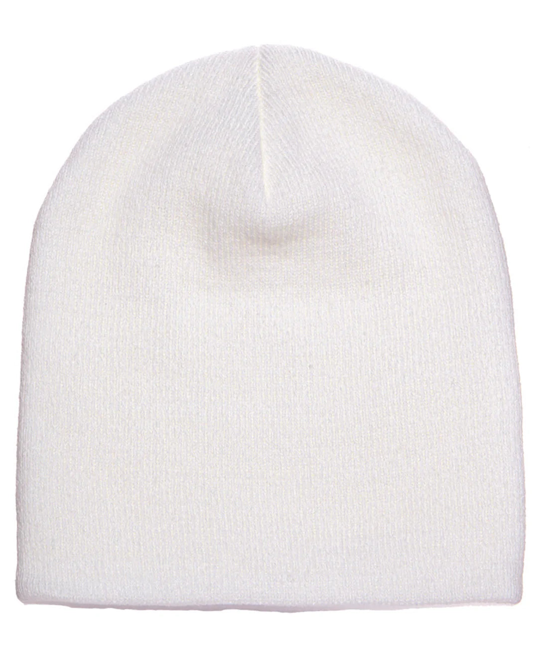 Knit Beanie with Leatherette Patch