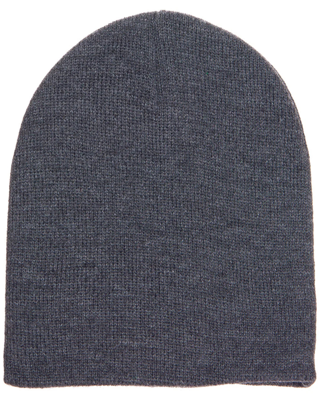 Knit Beanie with Leatherette Patch