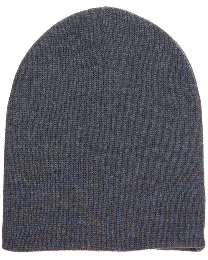 Knit Beanie with Leatherette Patch