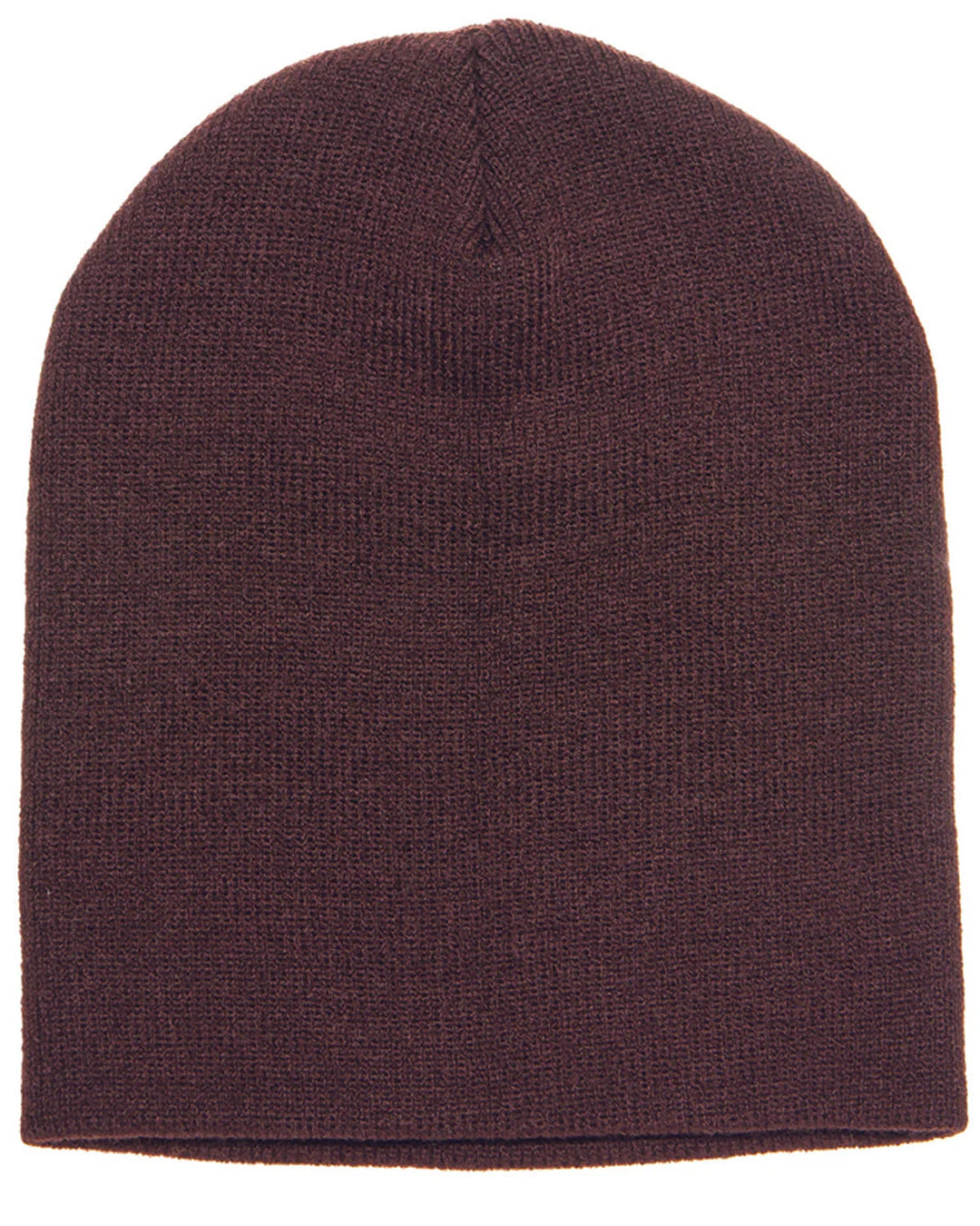 Knit Beanie with Leatherette Patch