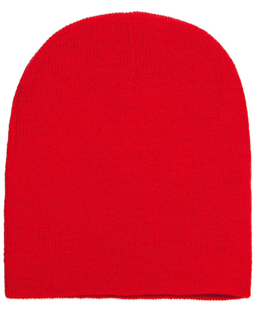 Knit Beanie with Leatherette Patch