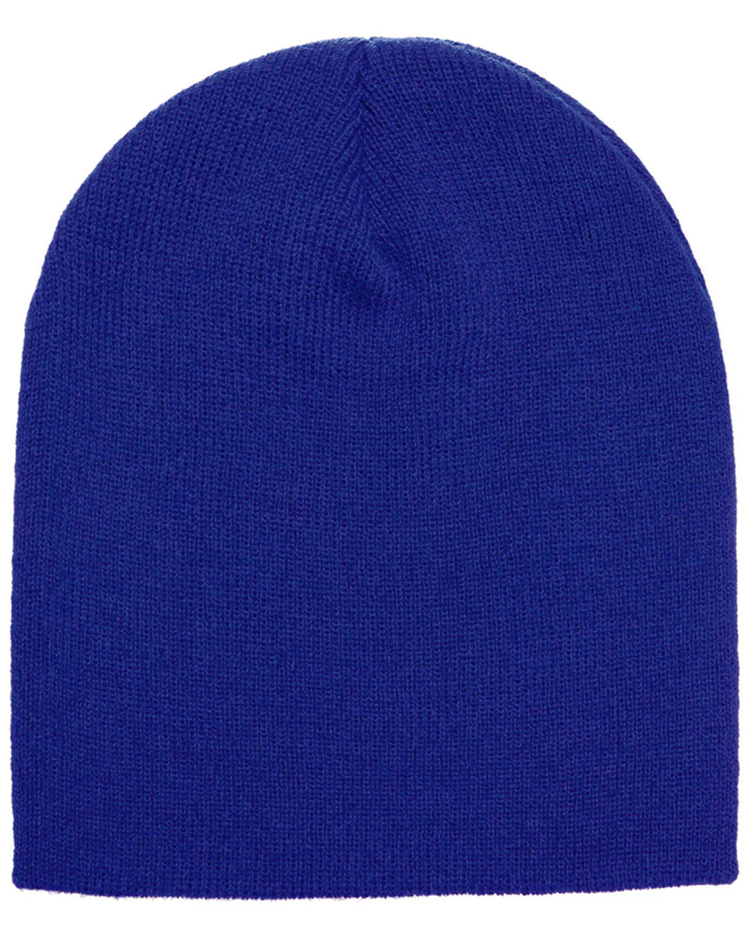 Knit Beanie with Leatherette Patch