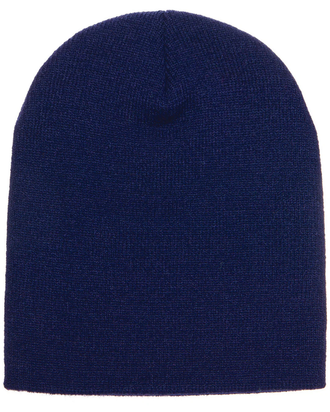 Knit Beanie with Leatherette Patch