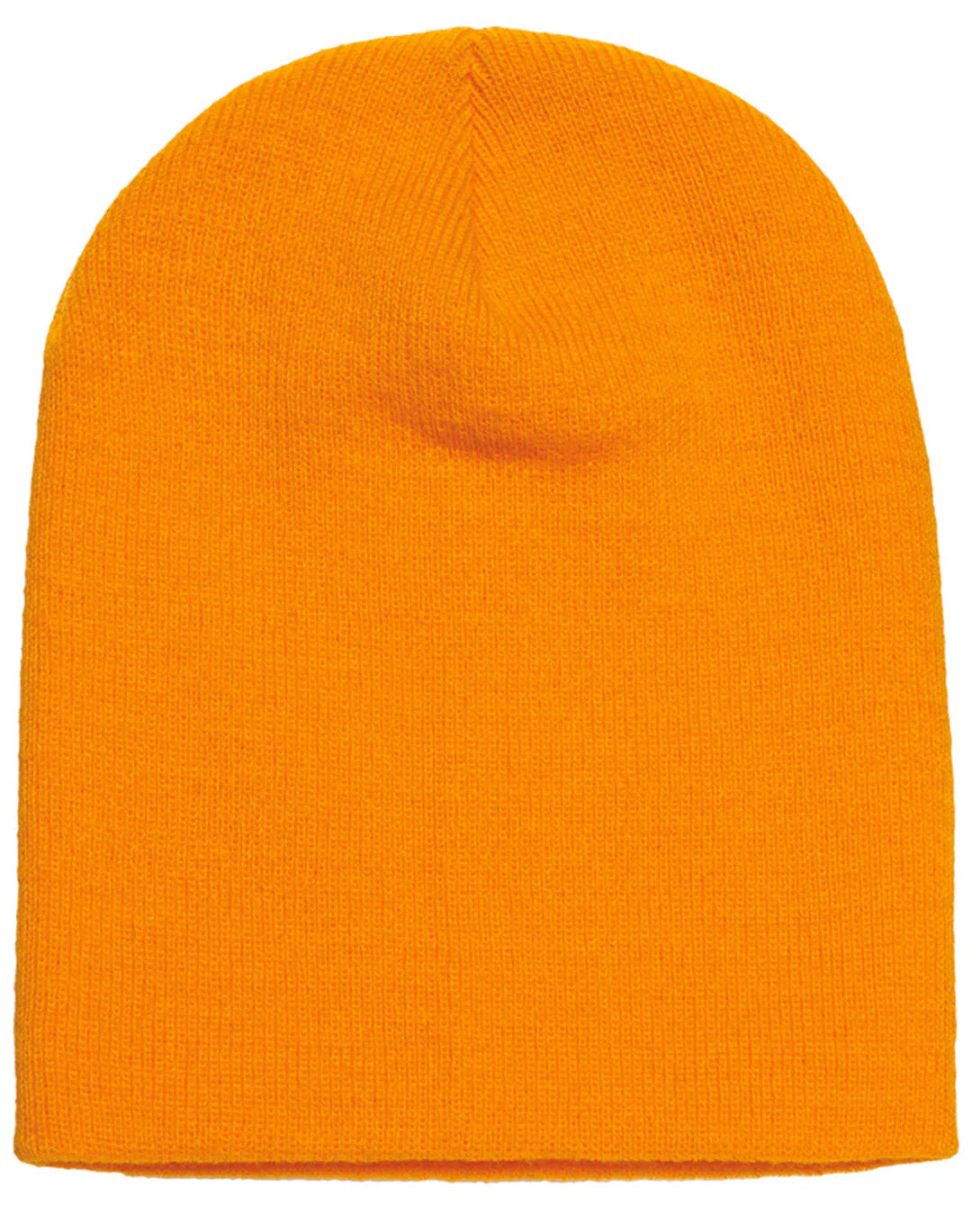 Knit Beanie with Leatherette Patch