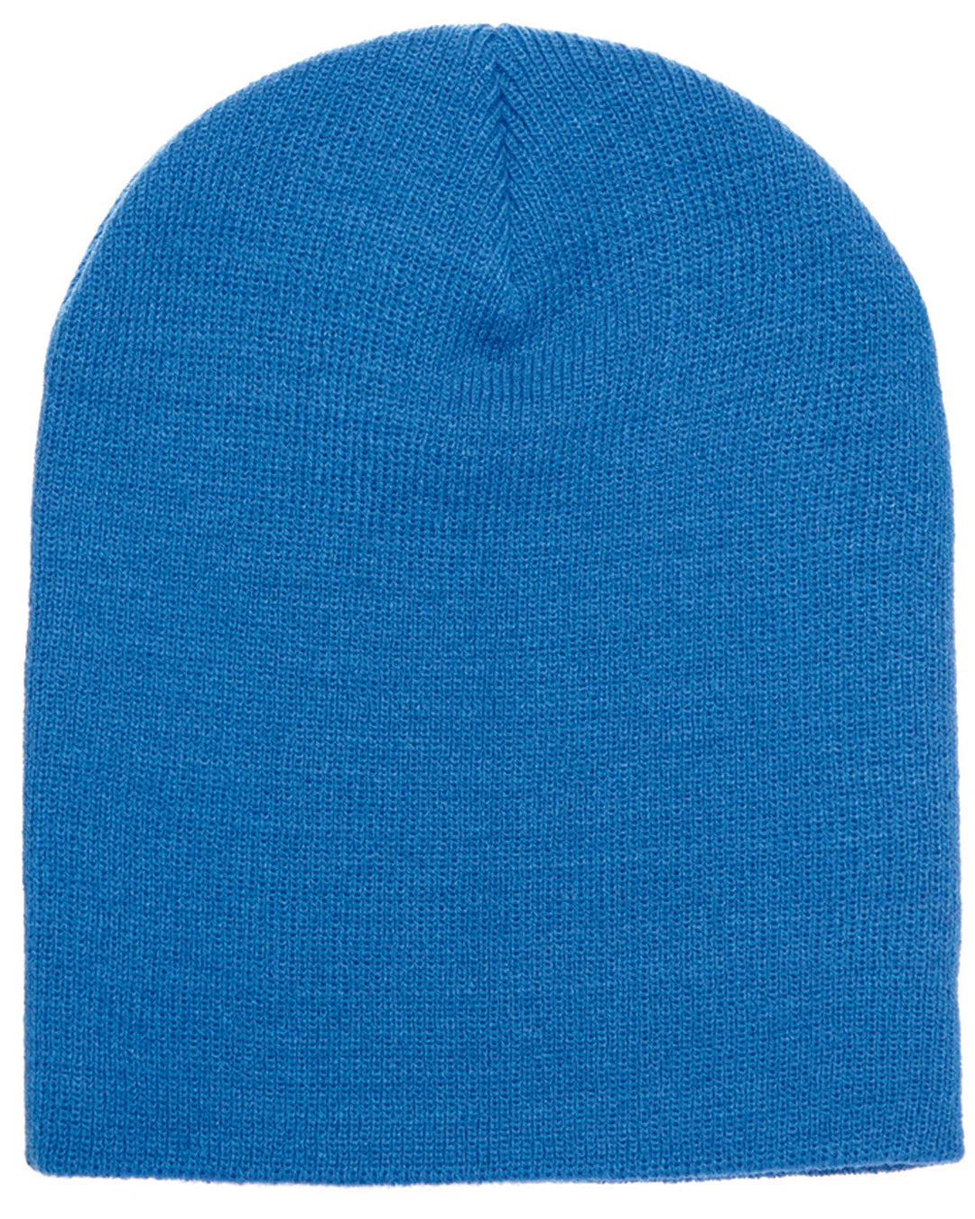 Knit Beanie with Leatherette Patch