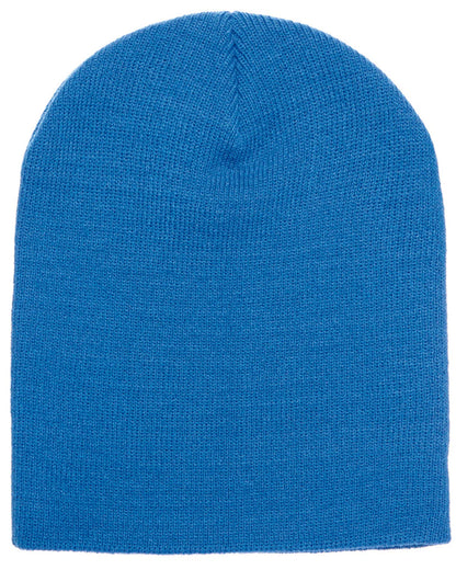 Knit Beanie with Leatherette Patch