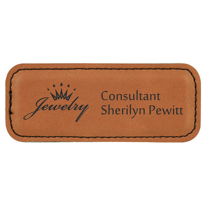 Small Leatherette Name Badge