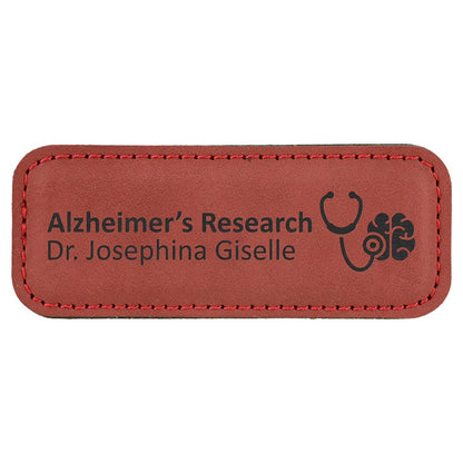 Small Leatherette Name Badge
