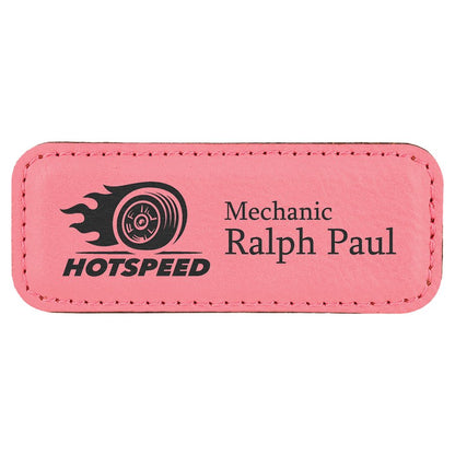 Small Leatherette Name Badge