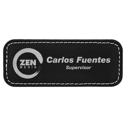 Small Leatherette Name Badge