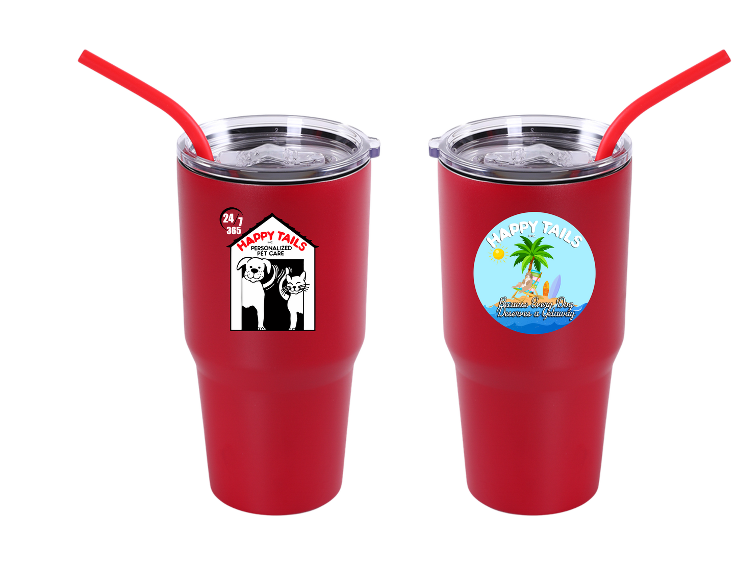 Happy Tails 30oz UV DTF Tumbler