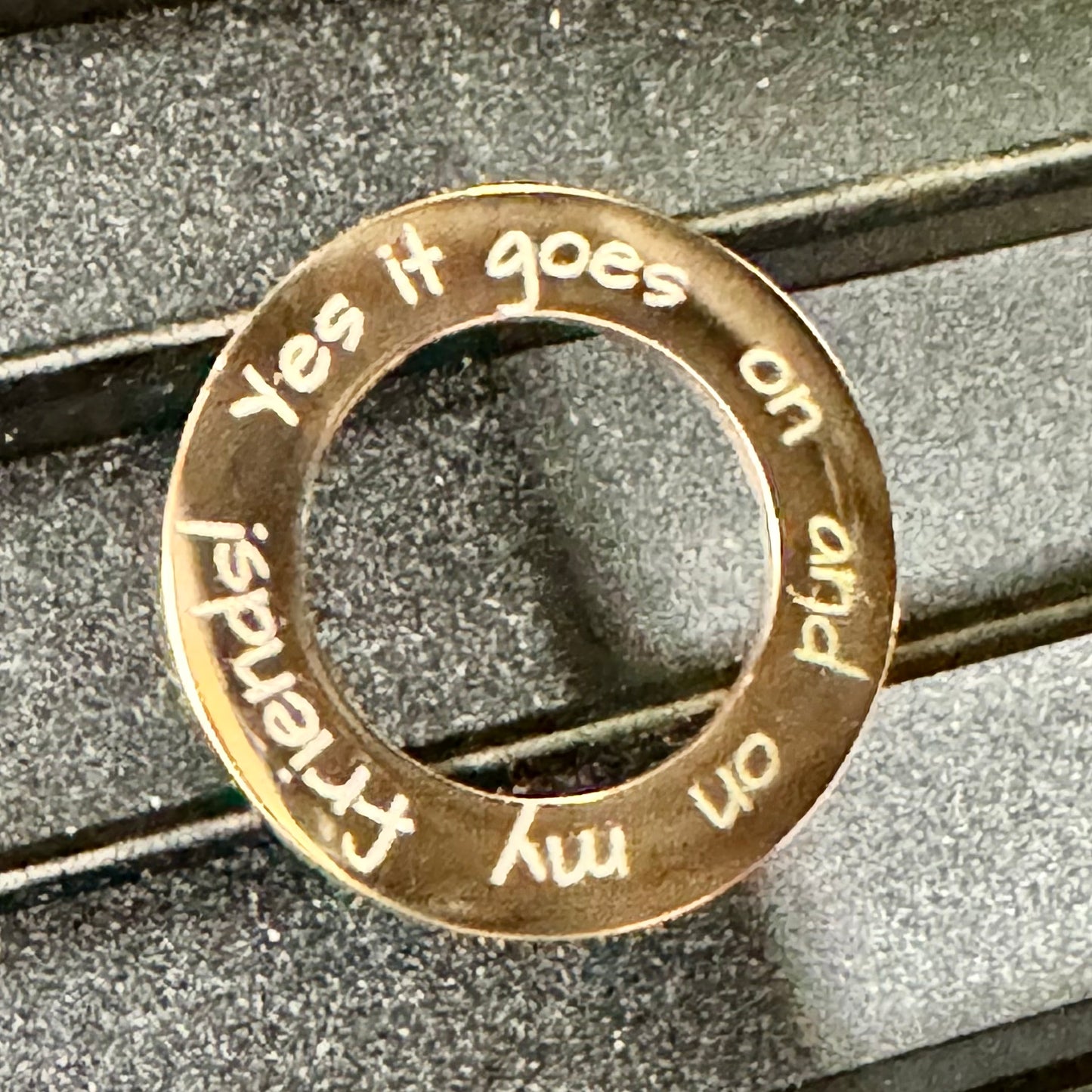 Rose Gold Plated Stainless Steel Hoop Necklace