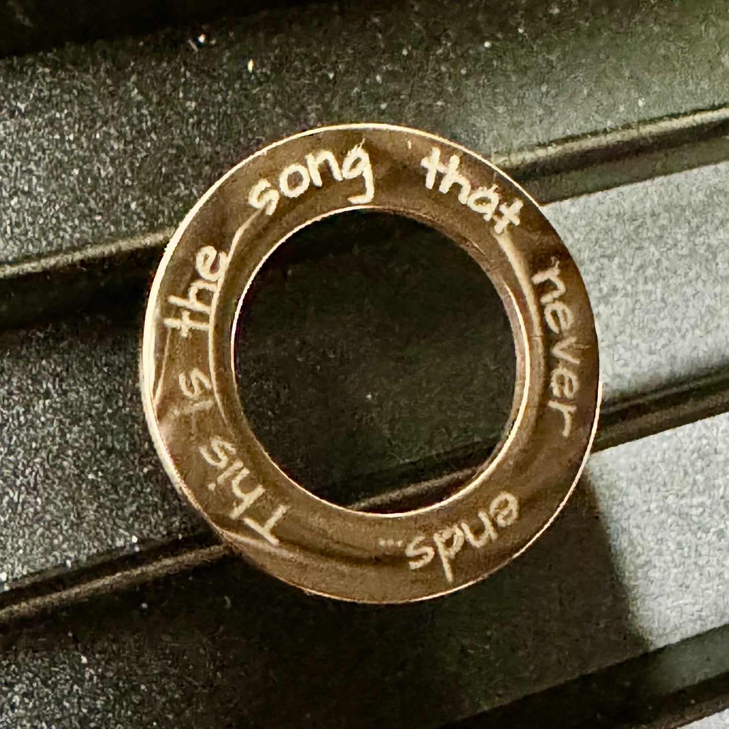 Rose Gold Plated Stainless Steel Hoop Necklace