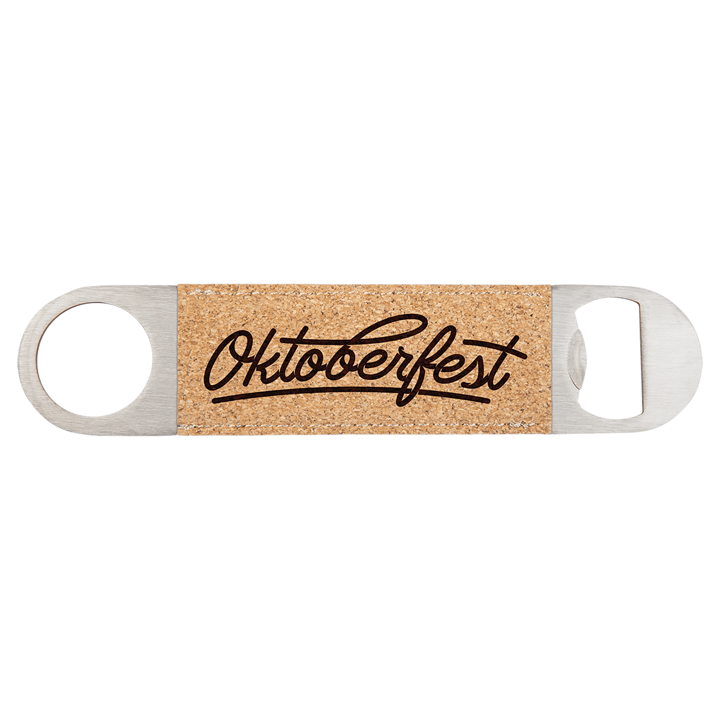 1.5" x 7" Stainless Steel Bottle Opener with Leatherette Sleeve