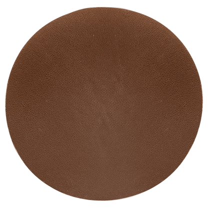 2.5” Round Genuine Leather Iron-On Patch