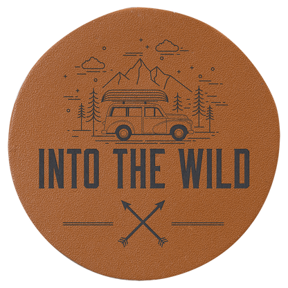 2.5” Round Genuine Leather Iron-On Patch