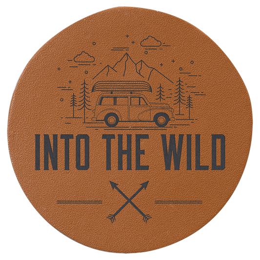 2.5” Round Genuine Leather Iron-On Patch