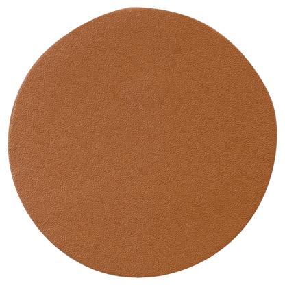 2.5” Round Genuine Leather Iron-On Patch