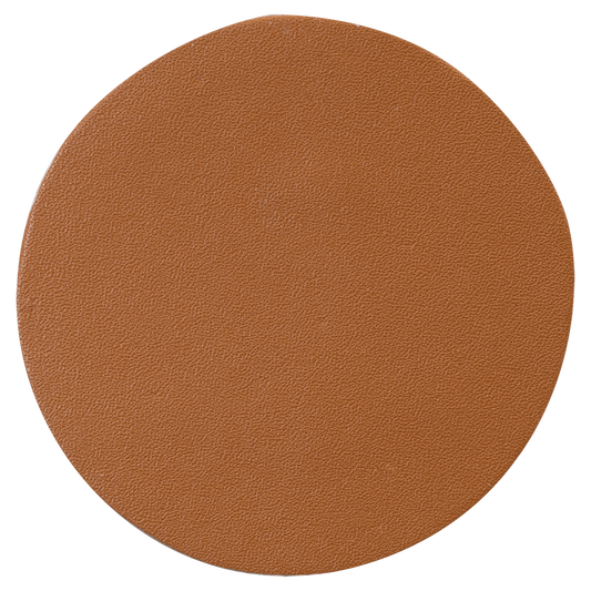 2.5” Round Genuine Leather Iron-On Patch