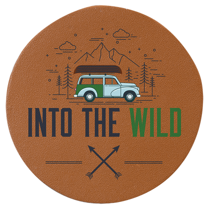 2.5” Round Genuine Leather Iron-On Patch