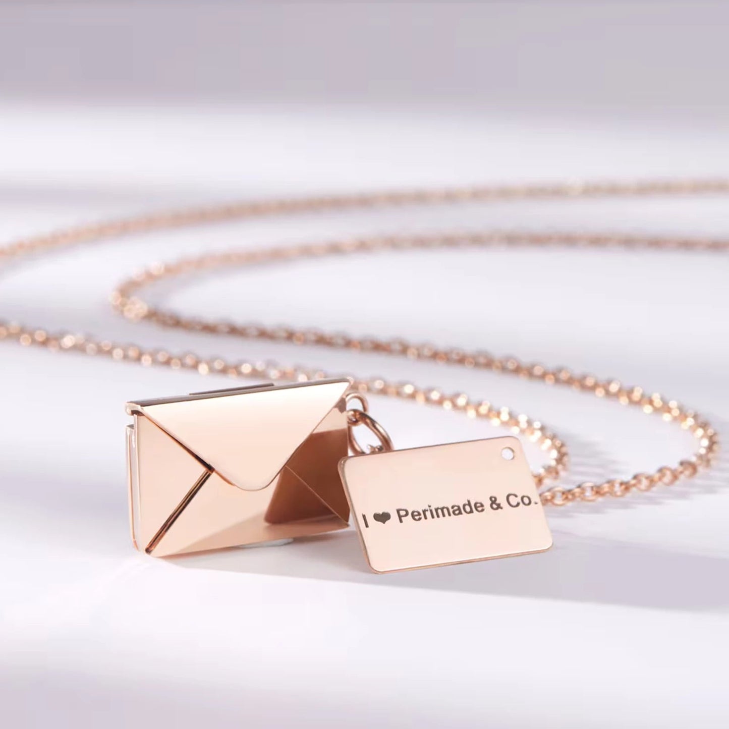 Stainless Steel Envelope Necklace