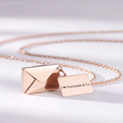 Stainless Steel Envelope Necklace