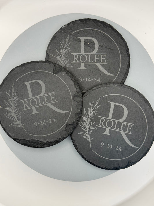 4" Slate Coaster Sets