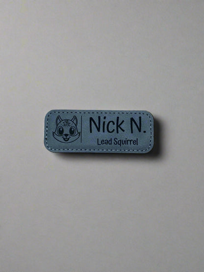 Small Leatherette Name Badge