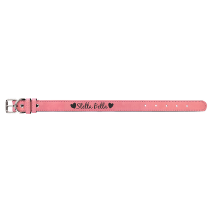 Customizable Leatherette Pet Collars