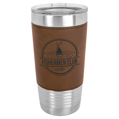 20oz Leatherette Wrapped Polar Camel Tumbler