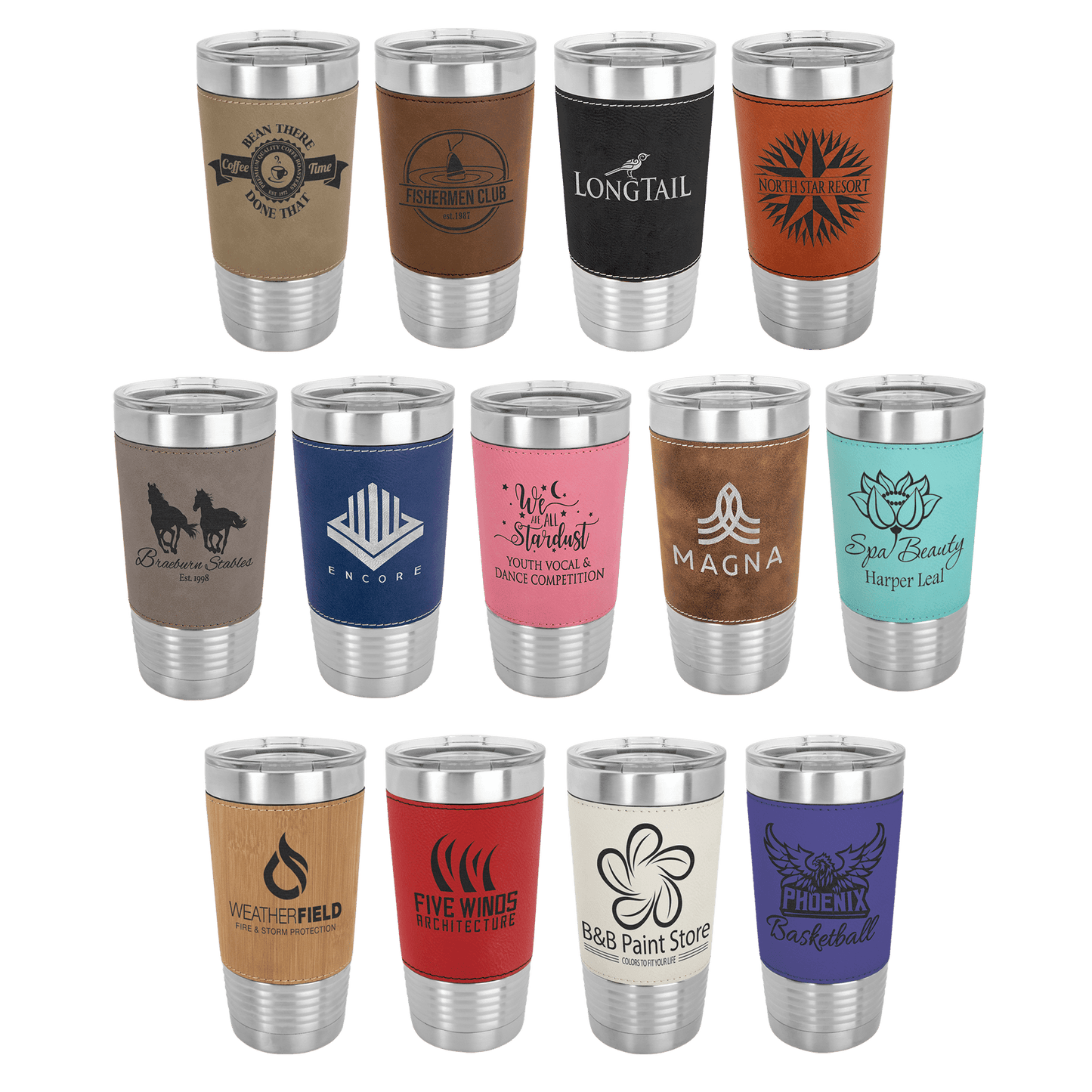 20oz Leatherette Wrapped Polar Camel Tumbler